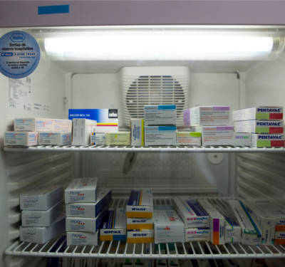 Vaccines most be kept at specific cold temperatures while transporting to maintain efficacy.