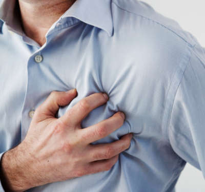 Heart attack symptoms include chest pain, shortness of breath, profuse sweating, nausea and sometimes fainting.